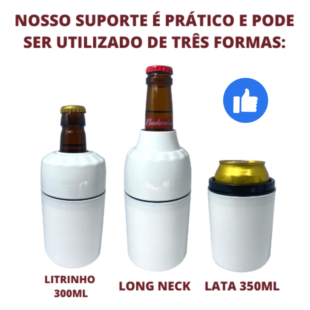 Porta Lata X Suporte Cerveja Long Neck Skol Pilsen Silk Plast